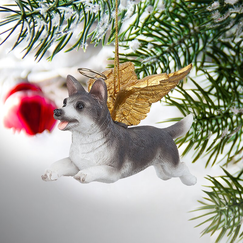 Dog fashion angel ornament